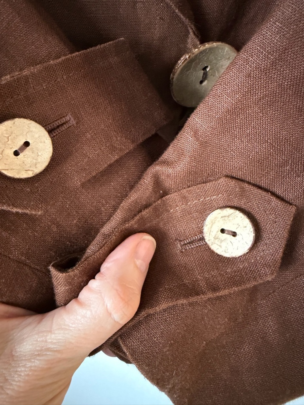 Anne Klein Brown Lightweight 100% Linen Jacket - Picture 5 of 9